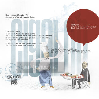 Affiches Marcel Pagnol : Cigalon avec Arnaudy, extraordinaire en cuisiner mégalo.