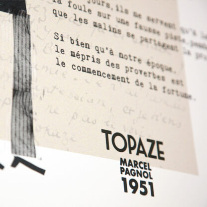 "Topaze" affiche Marcel Pagnol par Matk